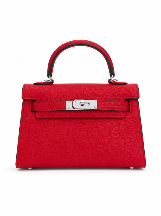 Sac K 19cm - Rouge cuir